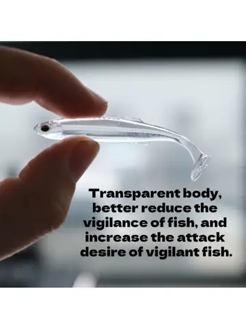 Ultra-realistic soft bait, all-water transparent material for lure fishing, suitable for bass