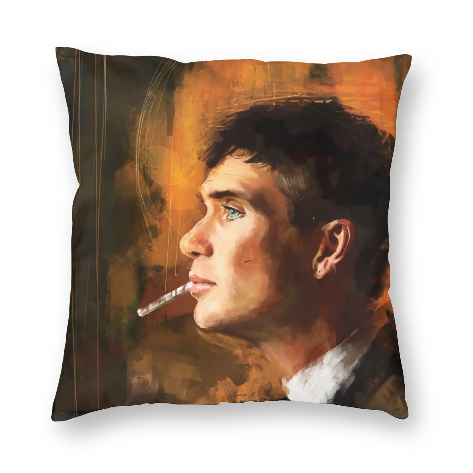 Tommy Shelby P-Peaky Blinders Pillowcase Printed  Cushion Cover Decorative Cillian Murphy Pillow Case Cover Car Square 40X40cm
