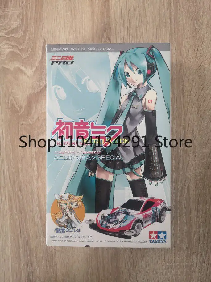 

Оригинальная модель автомобиля Tamiya 4WD 92195 Limited Edition Hatsune Miku Twin Set с 3 наклейками, прозрачным мягким чехлом, шасси MS, игрушечная модель