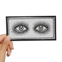 1PC Wisdom Bright Eyes Embroidered Patch Iron On Sew On Patches For Clothing Cap Bag Jacket DIY Gift Badge With Hot Adhesive
