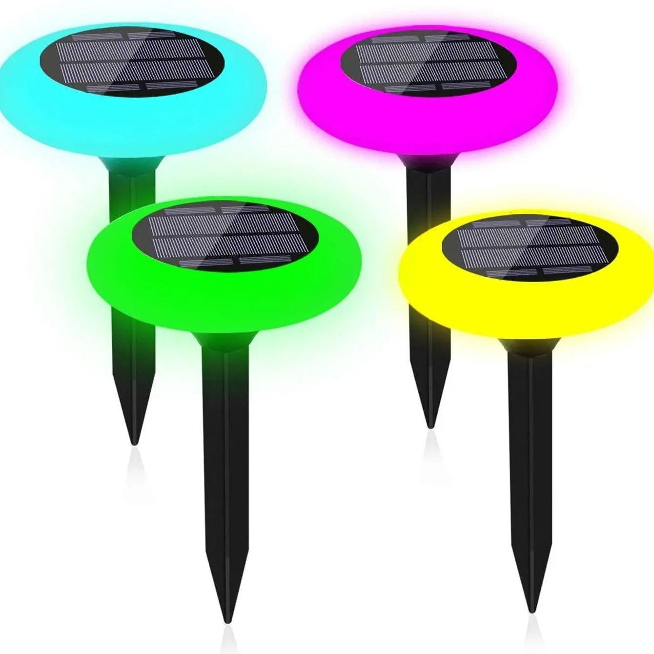 Outdoor LED Solar Ground Lights, Paisagem impermeável, Pathway, Floor, Under Spot Lamp, Decoração Iluminação