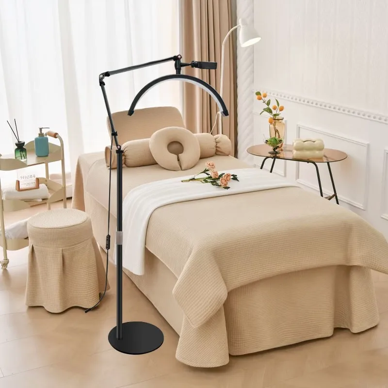 Professional Salon Style 16 Inch Half Moon U Shape LED Eye Protection Fill Light Desktop Light Therapy Lamp for Nail Art