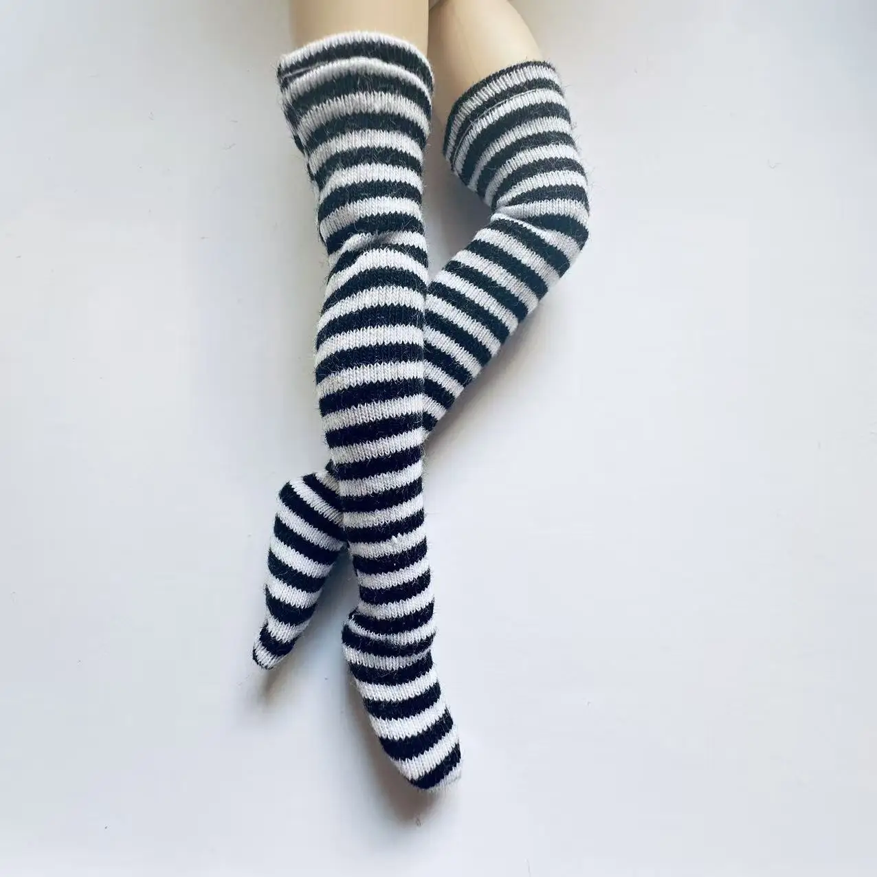 1 par de calcetines Blyth a rayas para muñeca 1/6, calcetines para muñeca 1/6, accesorios de ropa (se adapta a Azone, Kurhn, OB, Momoko, Blyth, muñeca 1/6)