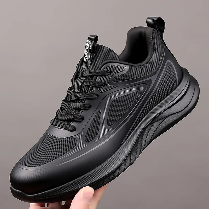 

Новая мужская обувь, повседневная спортивная обувь, дышащие массивные кроссовки, легкие крутые черные кроссовки