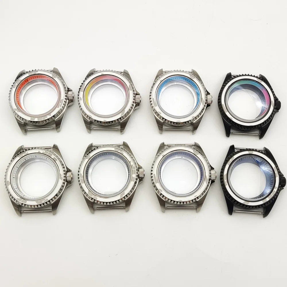 Colorful inner shadow, 42mm assembled mechanical case, NH35 case, double thickened sapphire crystal transparent caseback