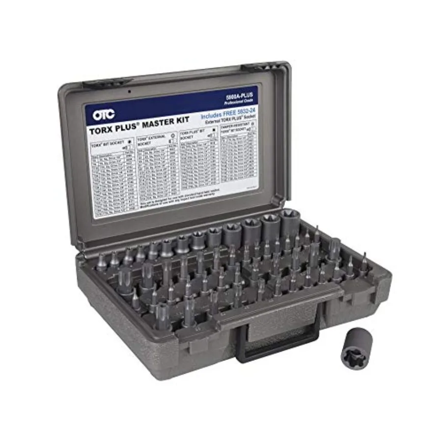 

5900A-Plus 53 Piece Master Torx Bit Socket Set - Includes Multiple Torx Styles Standard, Plus, External. Tamper Resistant and S