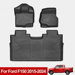 For FORD F150 2015-2024 TPE Car Floor Mats Waterproof Protective Car Pad Liner 4door Rubber Car Mats