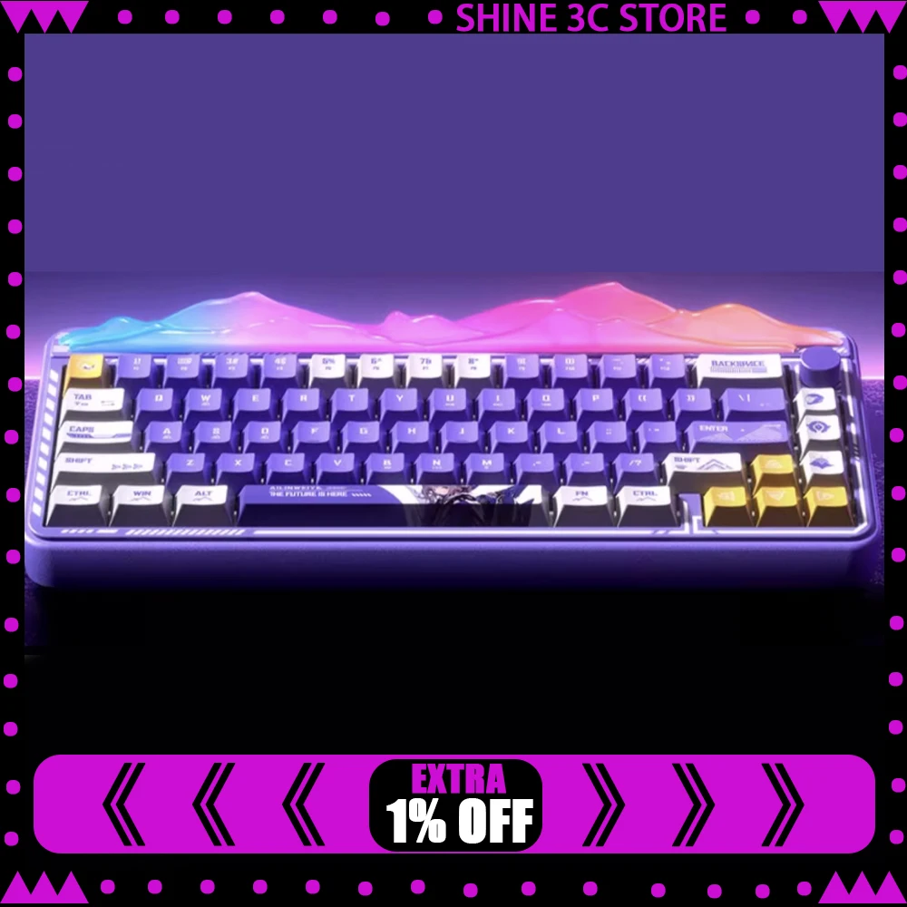 

LEOBOG Hi65 Механическая клавиатура 3 режима Беспроводная RGB прокладка с горячей заменой Геймер Алюминиевый сплав Пользовательские игровые клавиатуры 4000 мАч Подарки