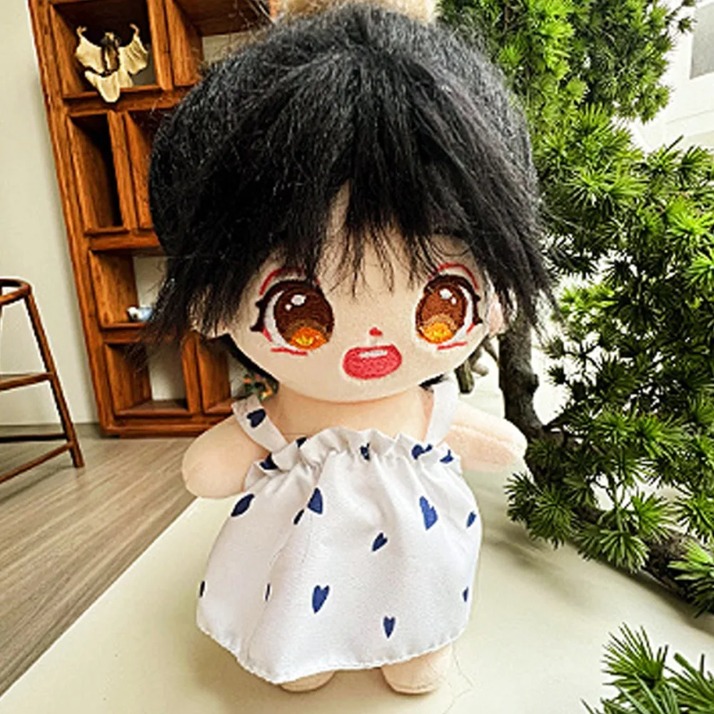 Vestido suspensor 20cm, roupas de boneca de algodão, roupas diy, vestido de boneca estrela, mini adorável, sem atributos, saias de bonecas