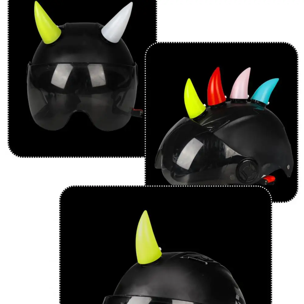 Multicolor Helmet Devil Horns Motorcycle Electric Bike Car Styling Decoration Helmet Stickers Halloween Bicycle MTB Helmet Horn