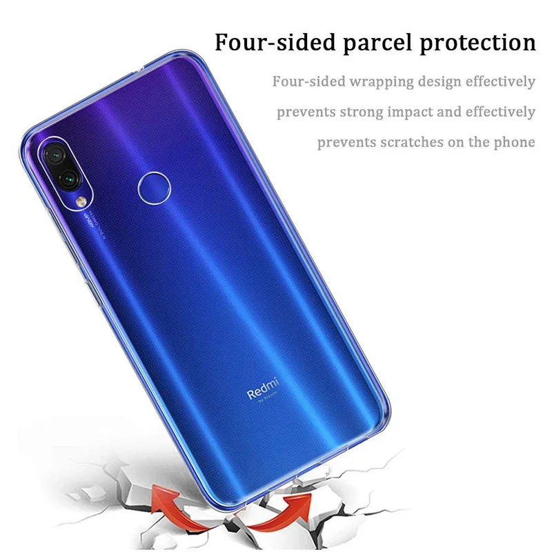 Ultra Thin Soft Clear Phone Case for Xiaomi Redmi Note7 Note 7 Pro 7S Silicone Gel TPU Transparent Slim Back Cover Carcasa Funda