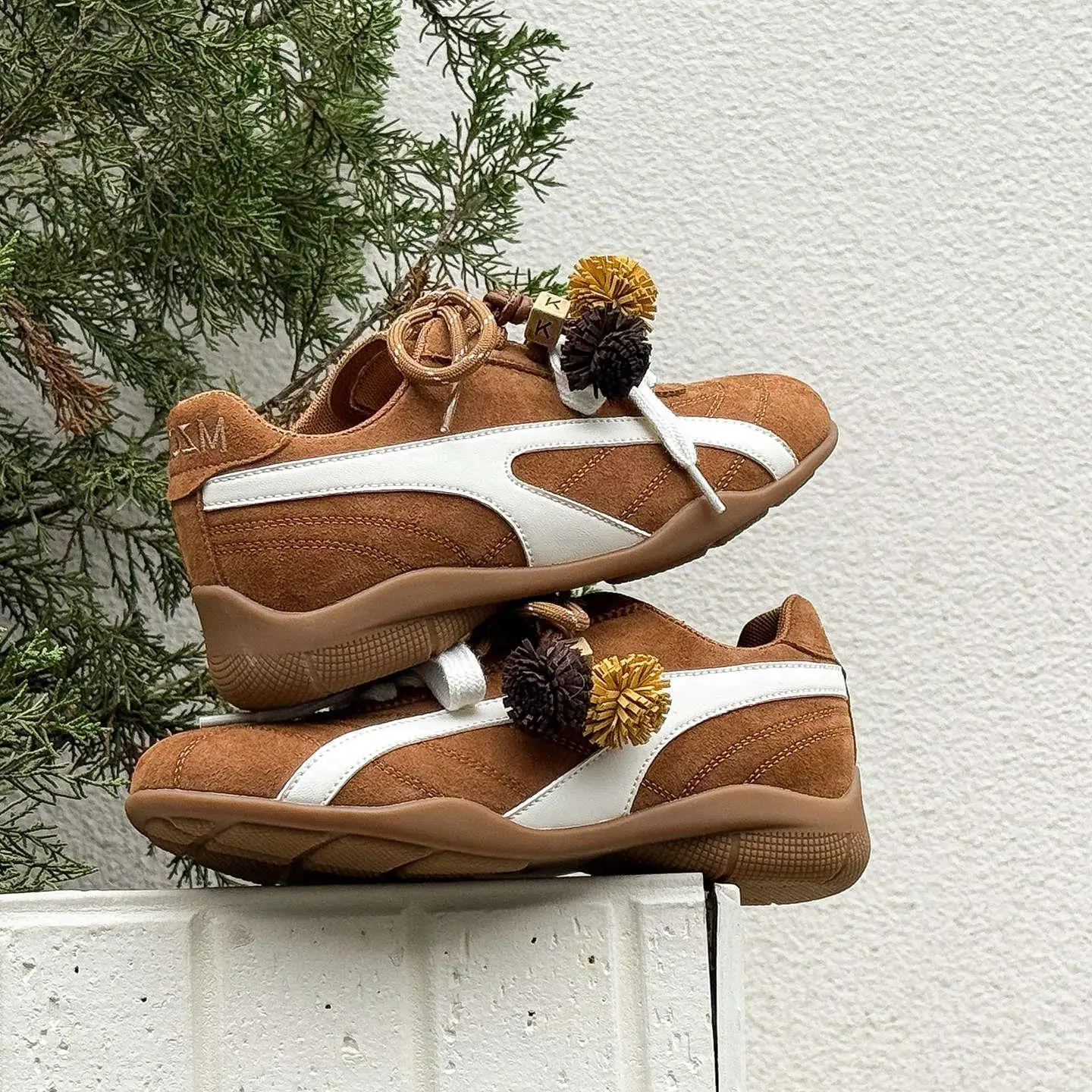 

Retro Genuine Leather Sport Shoes Women's Increased Height Pinecone Shoes Mermaid Training Shoes Breathable Comfortable Rubbe...