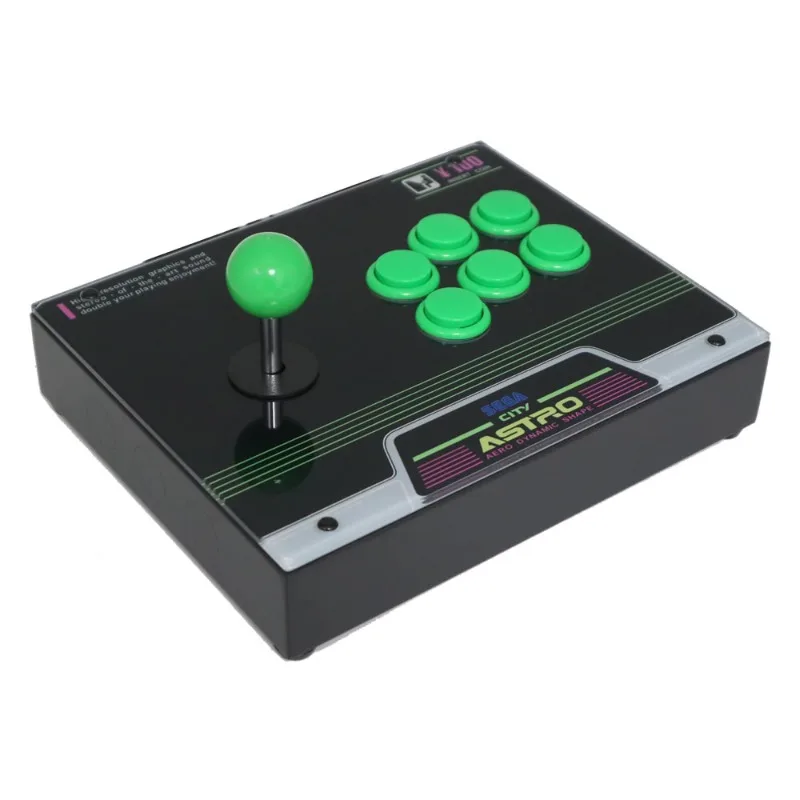 RAC-J600S-MD 6 Buttons 9Pin Arcade Joystick Controller Artwork Panel for Sega Mega Drive 1/2 for Pc