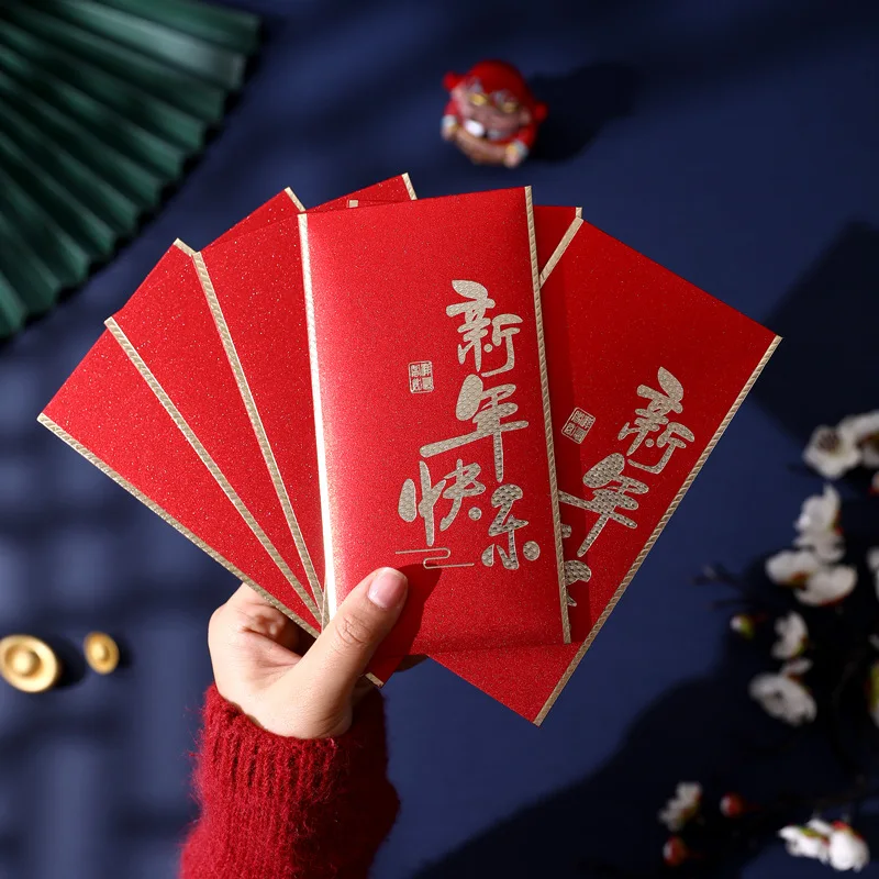 

60Pcs Asian Red Envelopes Hong Bao Lucky Money Envelopes Red Packets Cash Envelopes for Lunar Year Wedding Birthday