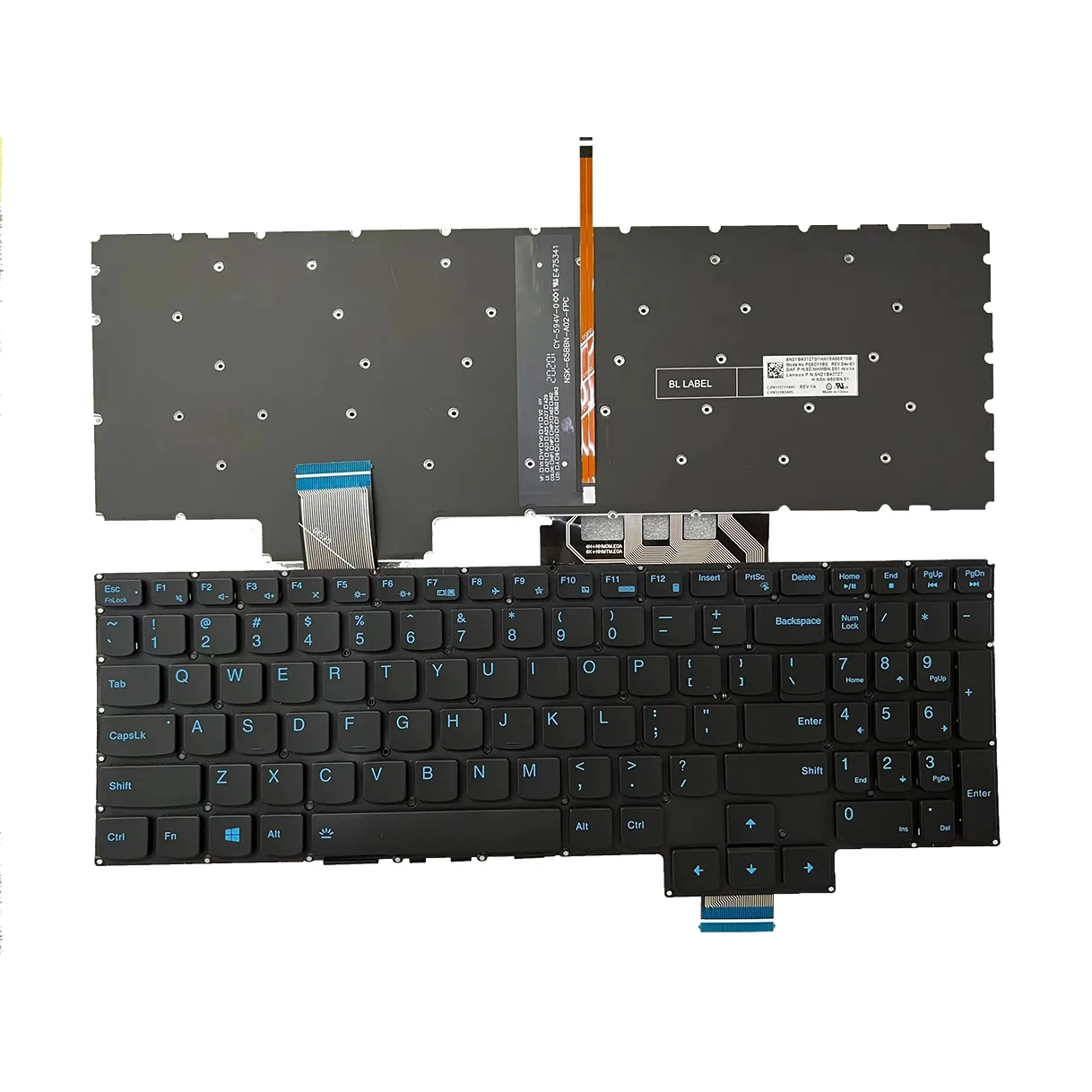 

Новая американская клавиатура для ноутбука Lenovo Legion Y7000 2020 R7000 2020 Y7000P R7000P английская с синей подсветкой без рамки