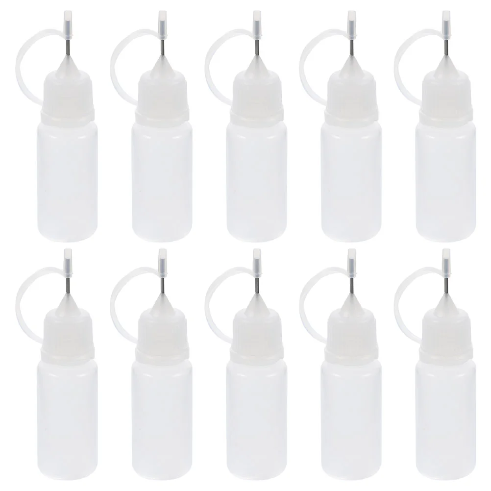 30 Pcs Bottled Squeeze Bottles Precision Tip Applicator Glue Small for Liquids Needle Plastic Stainless Steel Paint