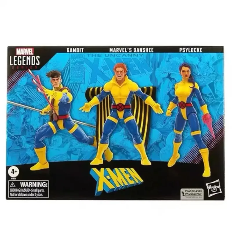 【In-stock】Hasbro Marvel Legends Series Gambit, Siren, Psylocke X-Men Three-person Set Collectible Model Toy Gift view 3