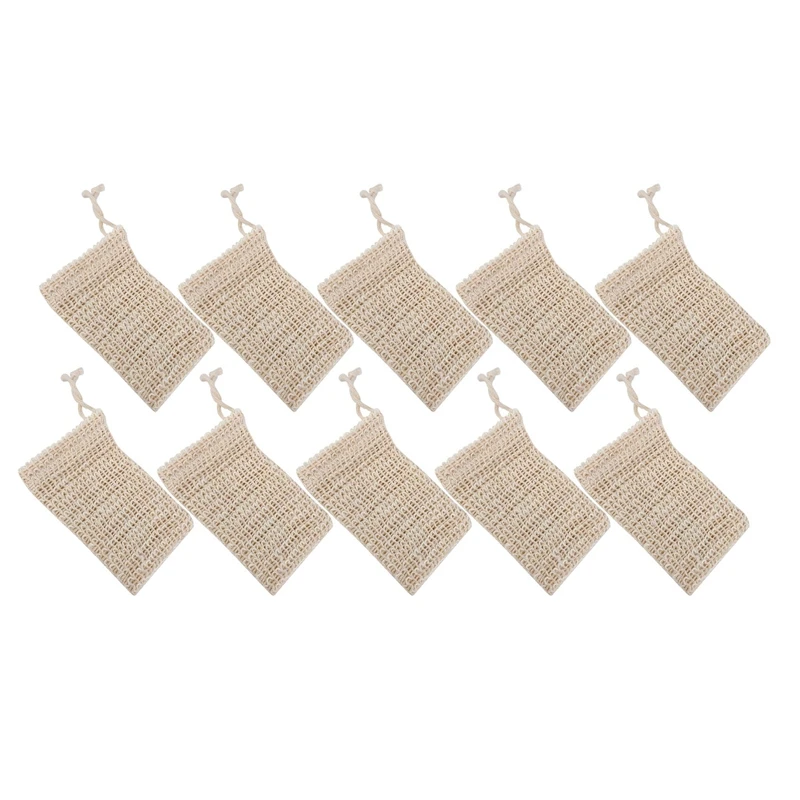 30 Pack Natural Sisal Soap Bag Exfoliating Soap Saver Pouch Holder