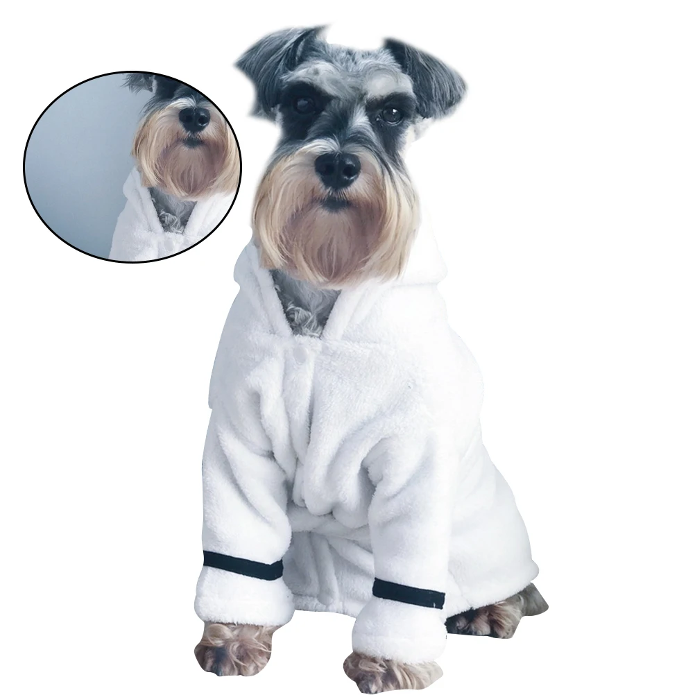 

Dog Bathrobe Hooded for Dogs Robes with Pajamas Medium Sized Super Absorbent Pet Cat