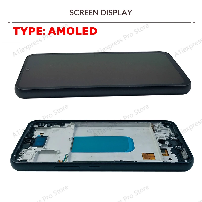 AMOLED LCD do Samsung Galaxy A54 5G A546 Wyświetlacz LCD z ramką Cyfrowy ekran dotykowy Digitizer A546V A546U Część naprawcza — zdjęcie produktu 3