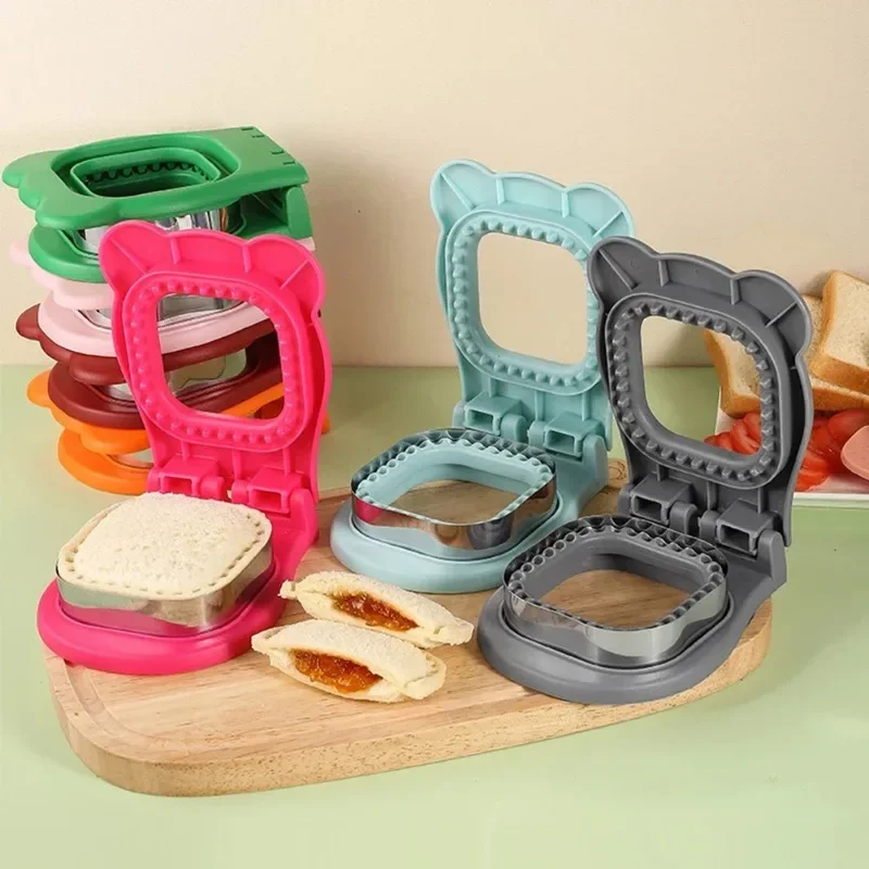Uncrustables Sandwich Maker Sealer Cutter, Crustless Sandwich Cutter,Sandwich Uncrustable Maker Square Shape Bread Toast Mold