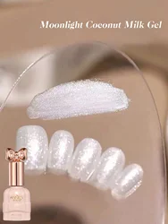 밀키 화이트 젤리 누드 젤 매니큐어 10ml 화이트 반투명 속 오프 젤 베르니 세미 퍼머넌트 UV 라이트 치료 필요