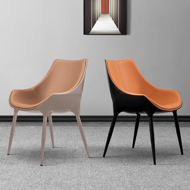 

Upholstered Armrest Dining Chair Minimalist Back Rest Luxury Nordic Home Dining Chair Design Modern Stuhl Furniture For Kitchen