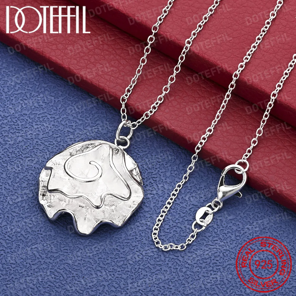 

Ожерелье с подвеской из стерлингового серебра 925 пробы с цветком розы для женщин, очаровательные ювелирные изделия для свадьбы, помолвки и вечеринки