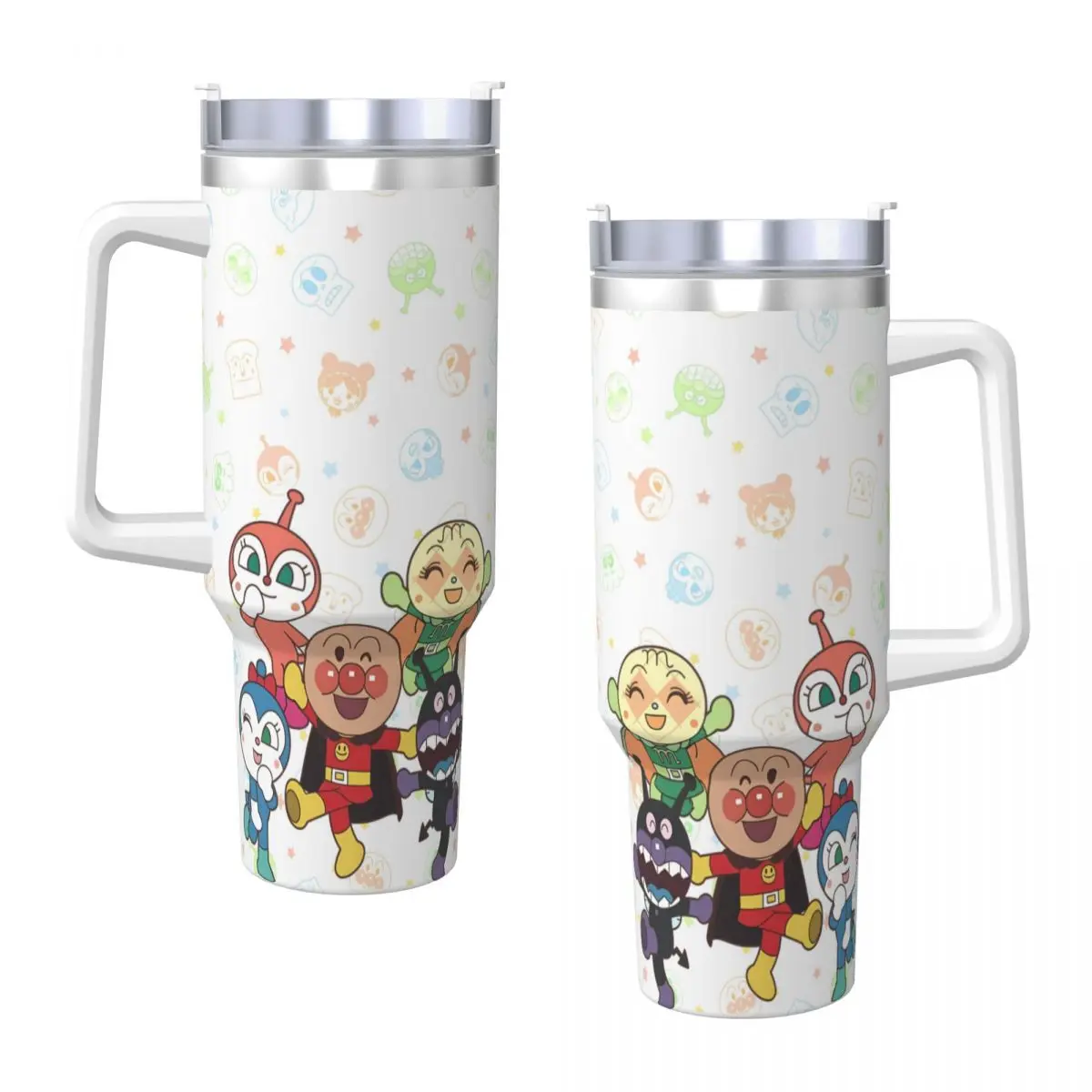 Stainless Steel Tumbler Kawaii Baikinman Anpanman Thermal Heat Preservation Cold Drink Mugs Cup Travelist Custom Water Bottle