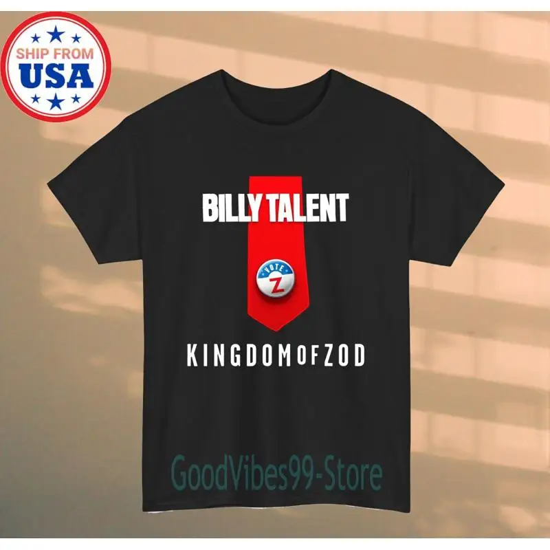 Camiseta negra para hombre Billy Talent Kingdom Of Zod talla S-5XL