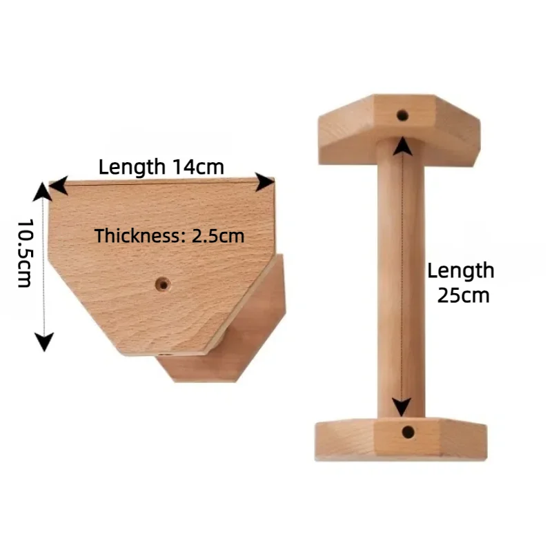 1 Pair Wooden I-shaped Push-up Bar Stands Gym Push Ups Rack Board Fitness Exercise Body Building Training Handstand Parallel