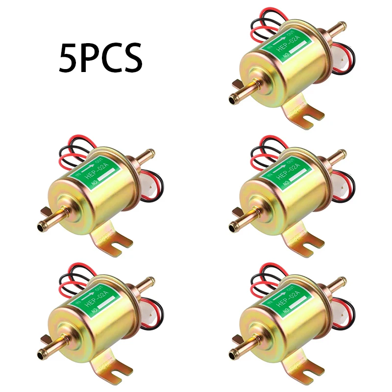 

5 шт. HEP-02A 12В топливный насос низкого давления универсальный электрический дизельный бензиновый насос для мотоцикла автомобиля карбюратор ATV Van