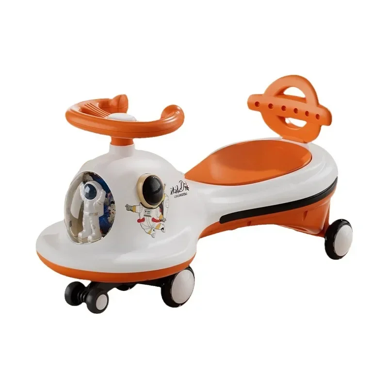 Children's Twister Car Scooter Walker 1-6 Years Old Adults Can Sit Anti-rollover Silent Wheel Yo-yo Car Music Lights Toys Car