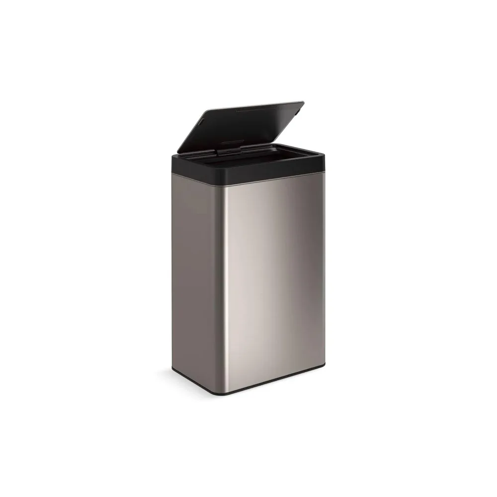 

13-Gallon Touchless Stainless Steel Trash Can, Hands-Free Motion Sensor Lid, Durable, Fingerprint-Resistant, Easy to Clean, K-2