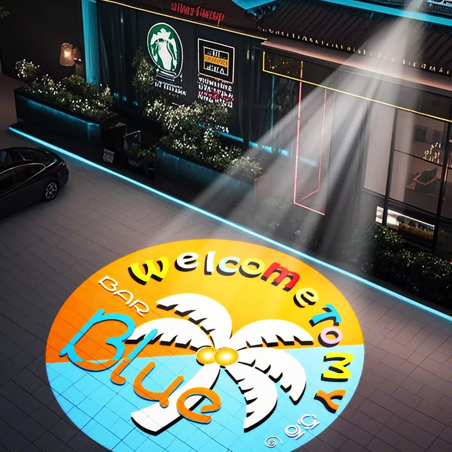 50W LED Logo GOBO Projector DJ Effect Light Including Free Custom Glass GOBO to Project Image for Advertising Business