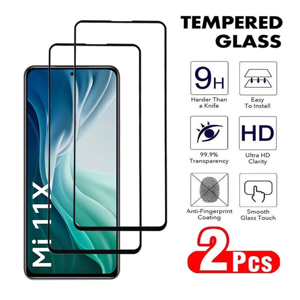 2Pcs Glass Protective For Xiaomi Mi 11 12 13 14 Pro Tempered Glass Xiaomi Mi 11X 11i 11T 12T 13T Lite Pro Screen Protector Film