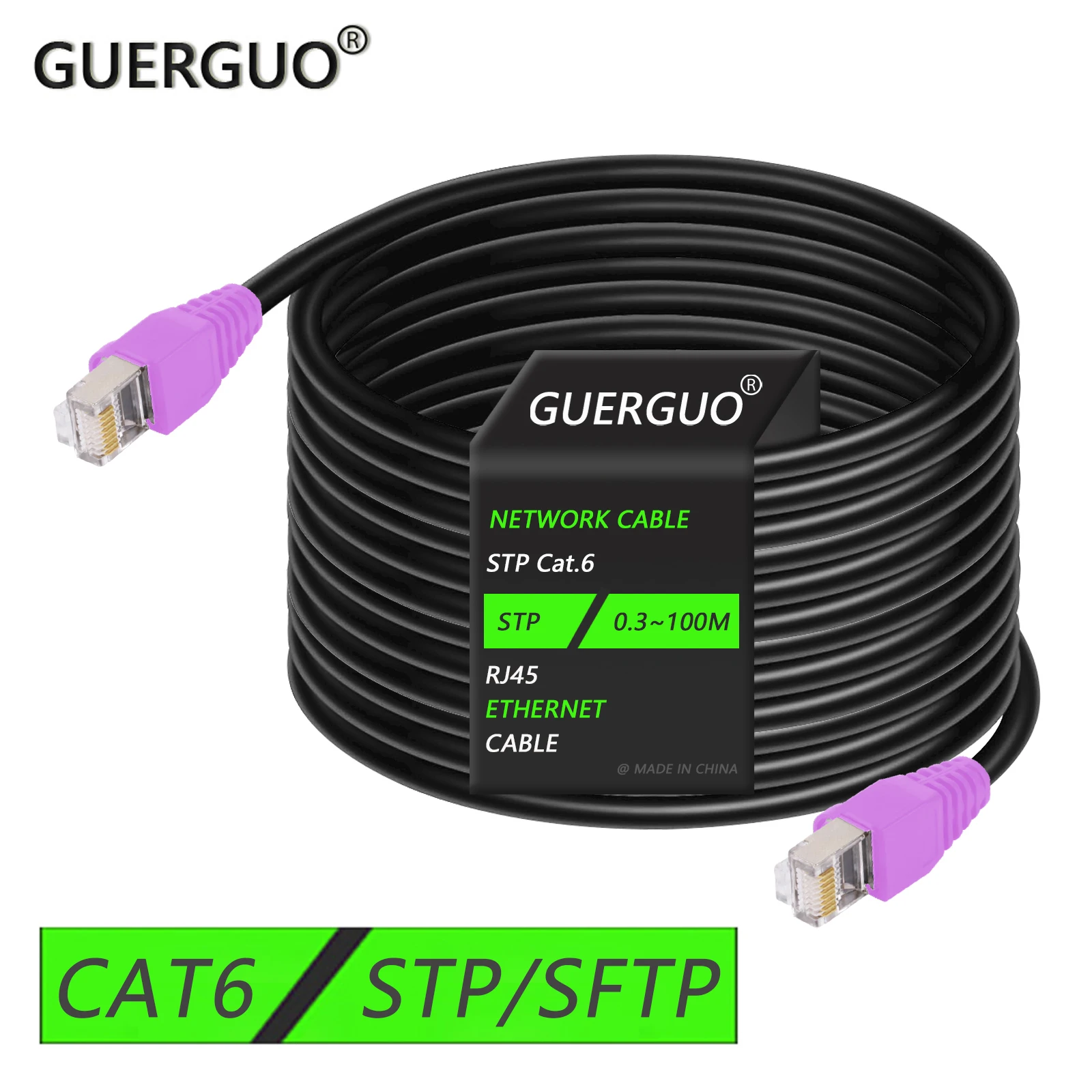 

0.3M-100M Cat6 Ethernet Cable Cat 6A 10Gbps STP/SFTP Network Lan Cable for Router RJ45 Laptop TV Box Network Cable Patch Cords