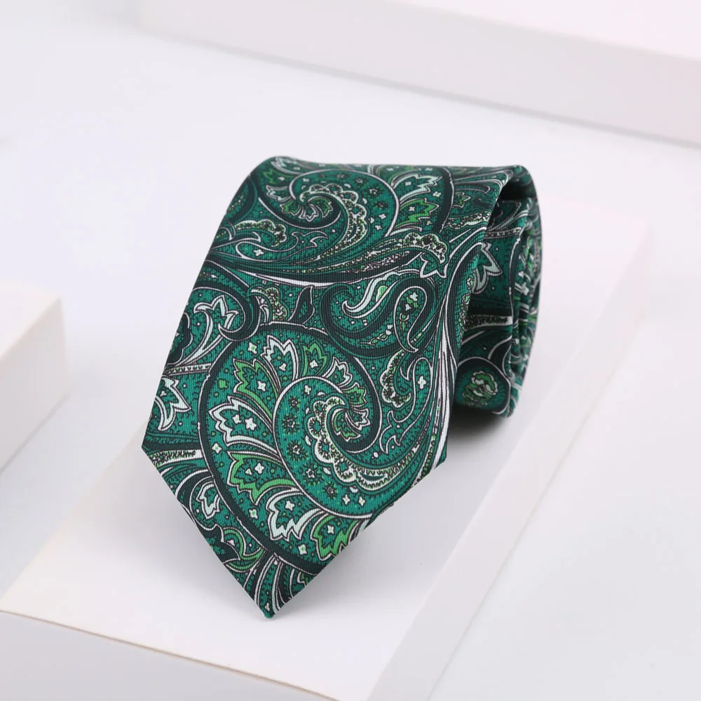 Superweiche Herren-Krawatten mit Seideneffekt, Blumenmuster, Paisley, 8 cm, für Herren, Hochzeit, Business, Gravata, neuartige bedruckte Krawatten – Detail 15