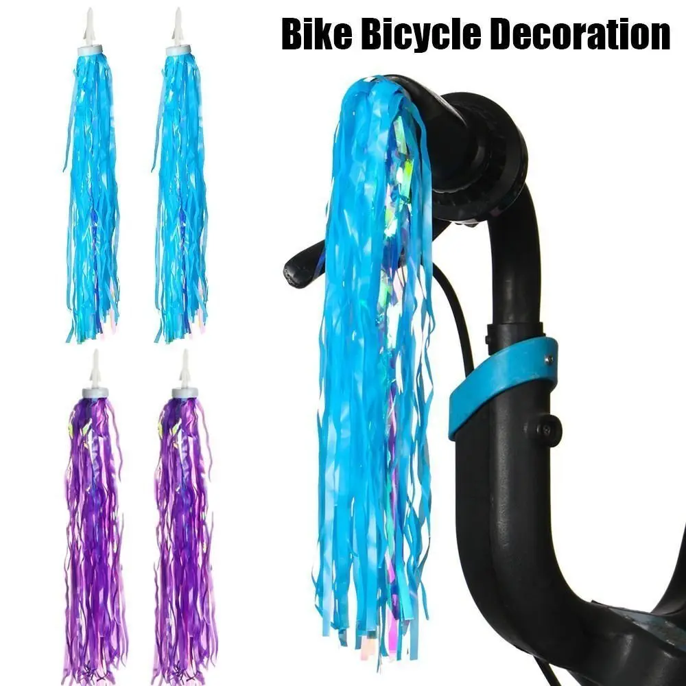 Fashion Cycling Equipment Kids Bike Tassels PE Children Bicycle Bike Decor Ribbon Princess Car Multicolor Handlebar Tassels