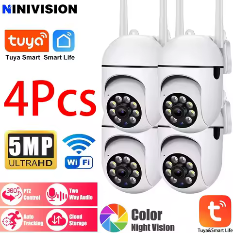 Tuya 5mp wifi câmera interna 360 ptz pet monitor do bebê ir visão noturna ai detectar p2p câmeras de vigilância ip com tuya vida inteligente