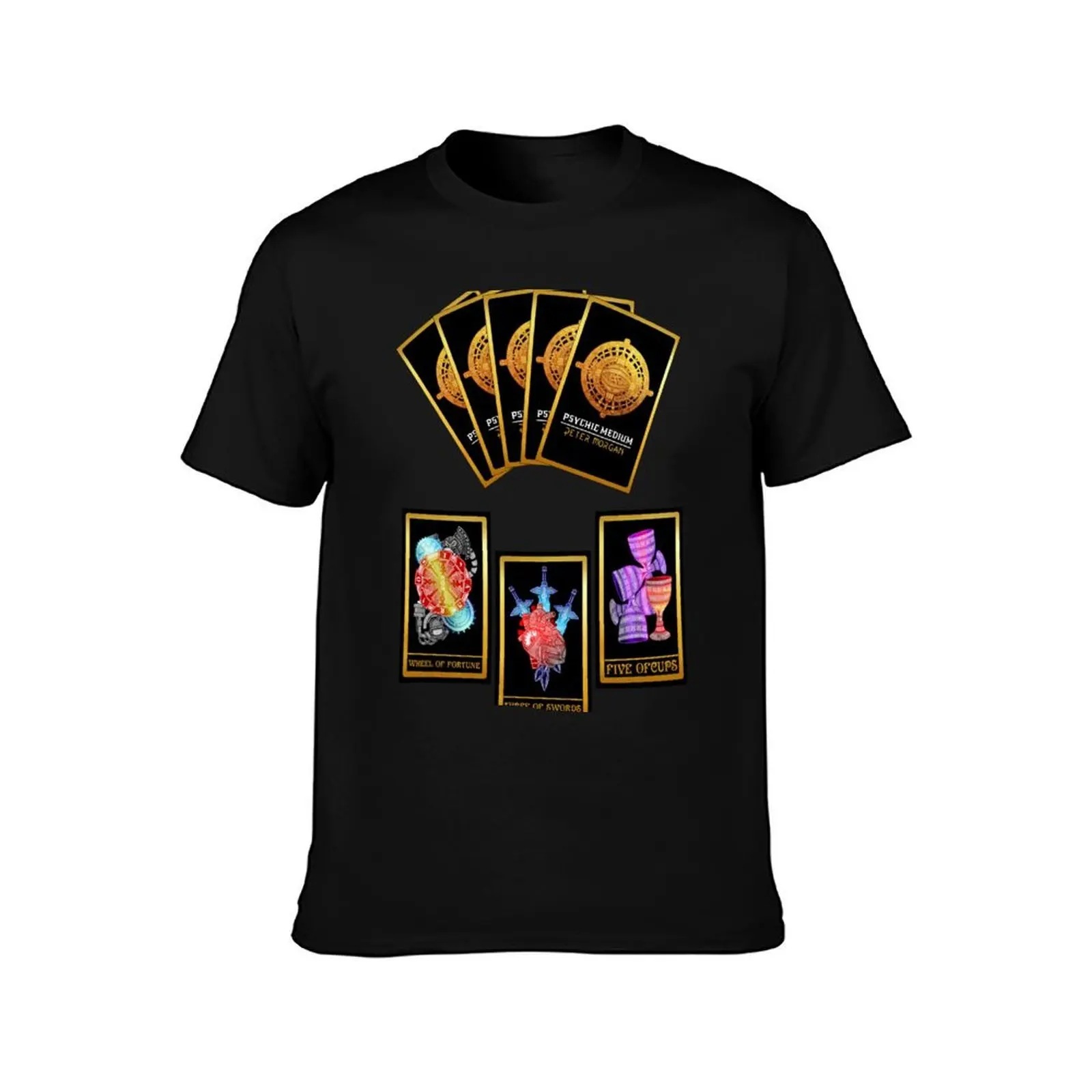 Tarot Card Design - Peter Morgan - Psychic Medium Edition T-Shirt, Summer Casual Cotton Tee, Oversized Streetwear Tops