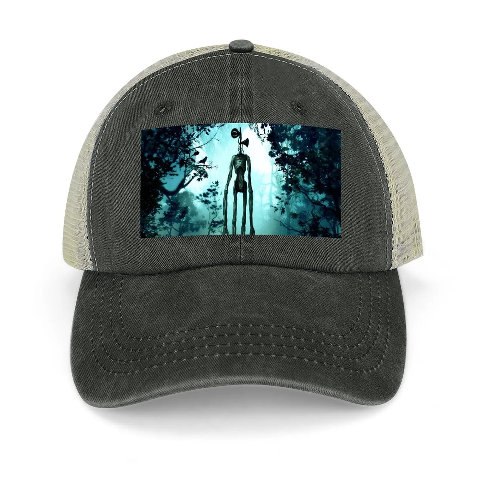 Siren head in horror backgroundCap Cowboy Hat Streetwear Anime Hat Women'S Hat 2023 Men'S