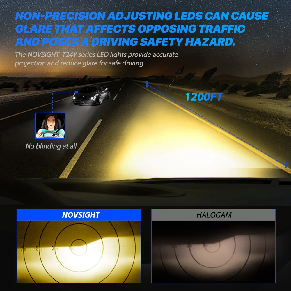 Novsight H7 H4 H11 LED-Scheinwerfer CANBUS Hochleistungs 130W 28000LM Super Hell 9005 HB3 9006 LED-Autolichter 4300K 9-12V - view 5