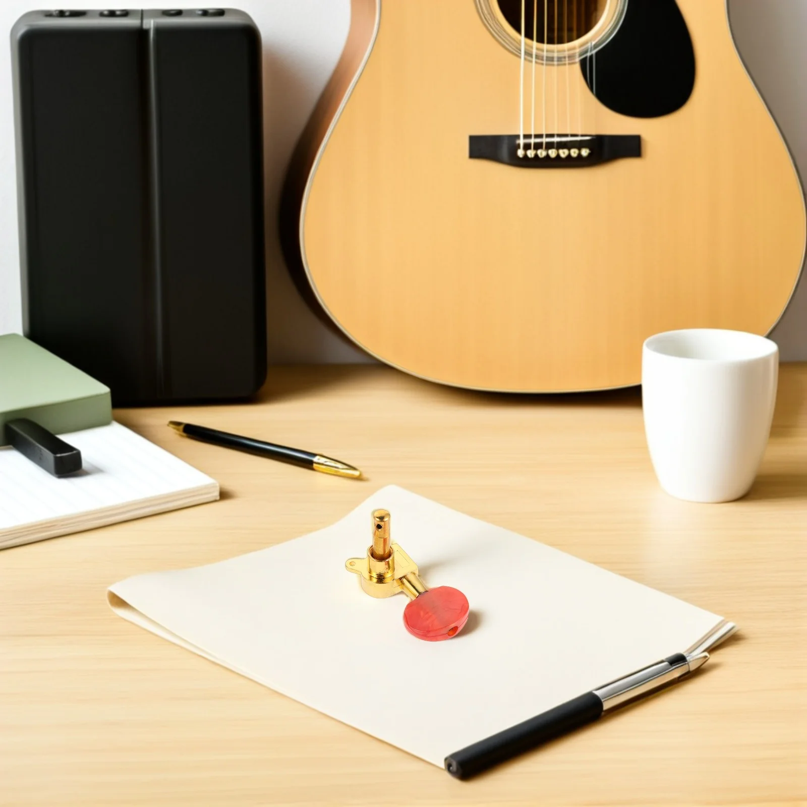 

6Pcs Acoustic Guitar Tuning Pegs Oval Red Knobs Full Enclosed Tuner Machine Heads Wide Compatibility Acoustic Guitar Tuning Pegs