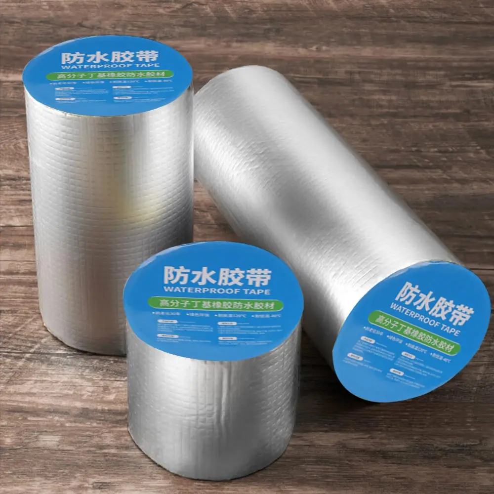 Butyl waterproof sealing aluminum foil tape is used for RV repair, roof sealing, pipeline leakage, glass, ships, and windows