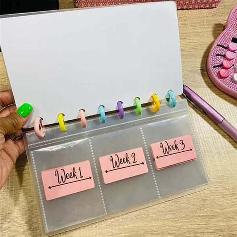 Savings Binder Planner Savings Challenge Reusable Budget Book 52 Week With Cash Envelopes Book Envelope