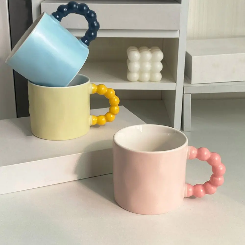 

Керамическая чашка для воды Macaron с цветными блоками, простые матовые кофейные чашки с высоким уровнем внешнего вида, практичное использование, креативный дизайн