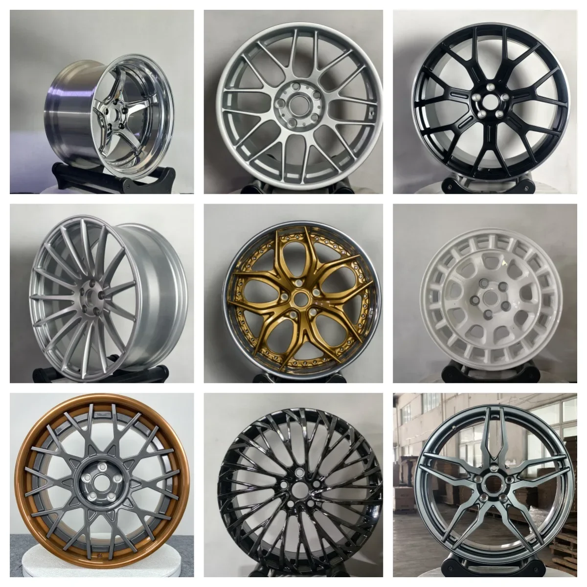 *XL Deep Concave Custom Forged Aluminum Alloy Black Multi-Spoke Car Wheels 5x114.3/112/110/120 18-20 for