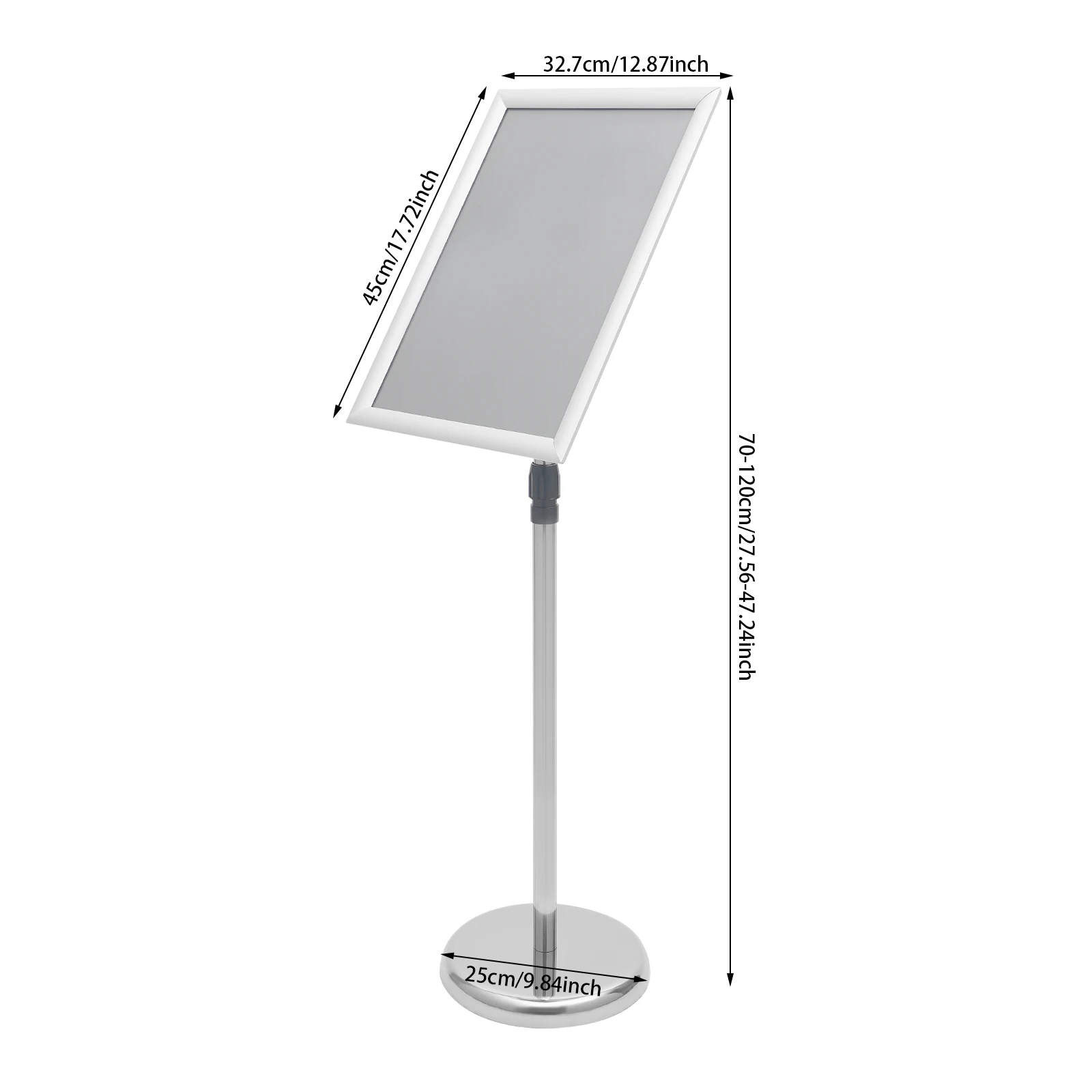 Expositor De Información Plateado, Soporte De Póster Ajustable, Expositor De Pie Para Carteles De 27.56-47.24 Pulgadas Para Hoteles, Oficinas, Escuelas — -52%, 52.76€ Coupon, from 46.79€ – 52% descuento – €46.79