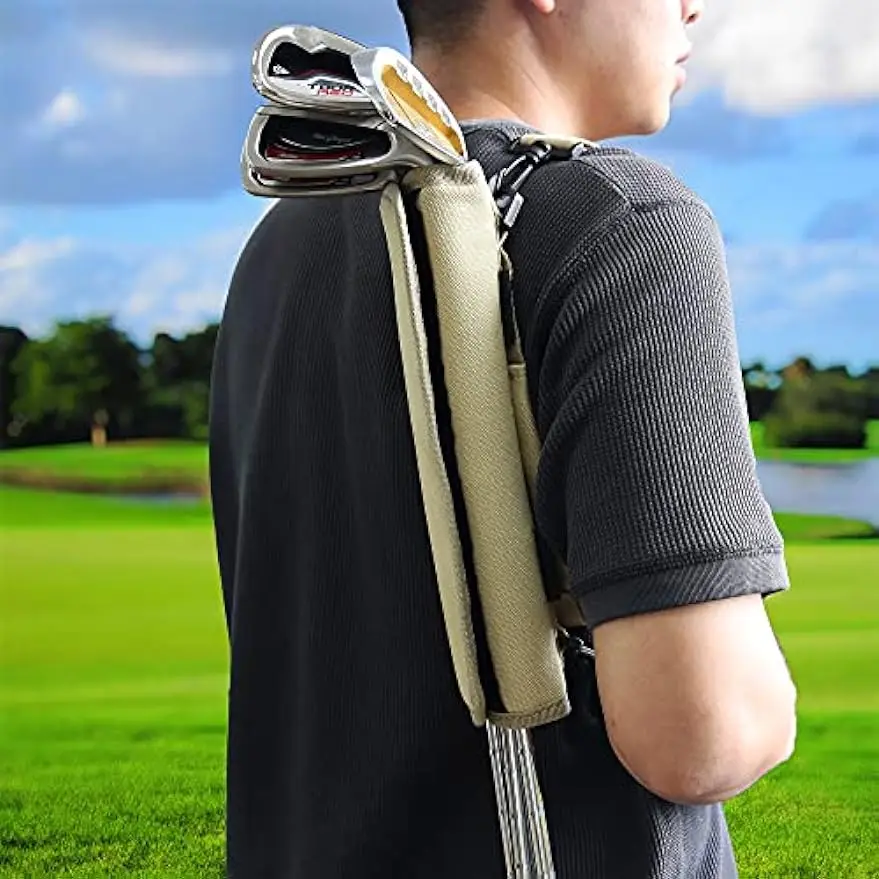 Mini arma simples saco de golfe para homens e mulheres, portátil de condução, intervalo, ombro, dobrar, clube